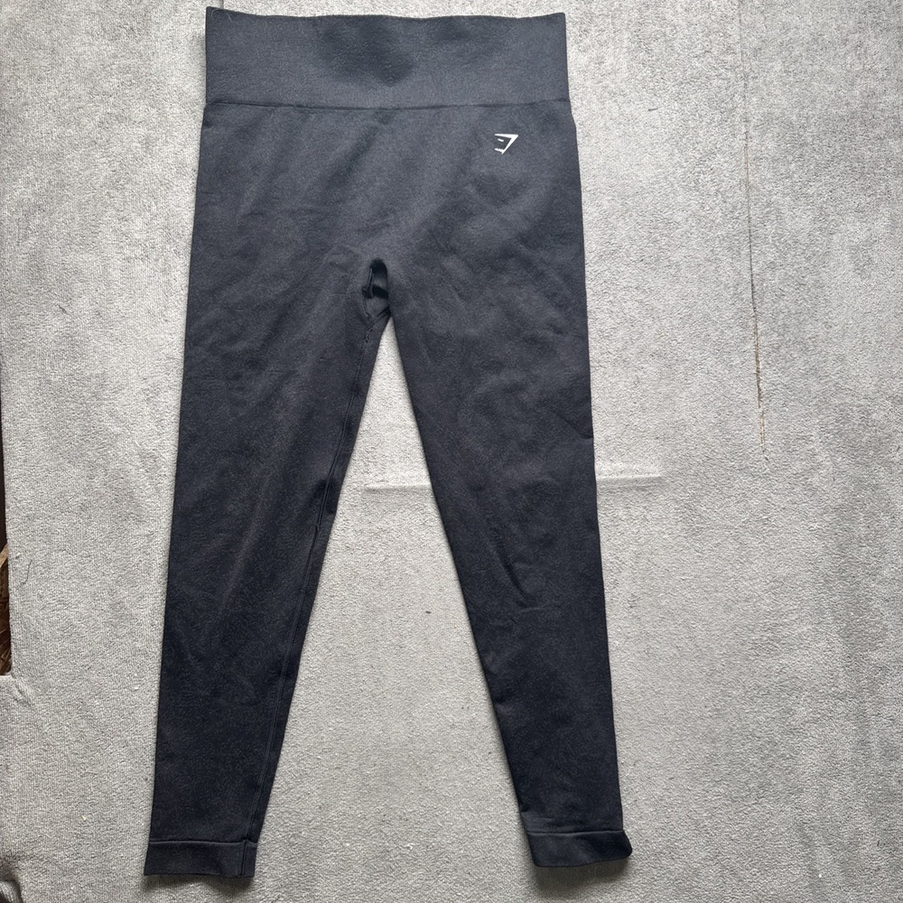 Gymshark Black Seamless Leggings Women's XS-S Compression Workout‎ Stretch Fit